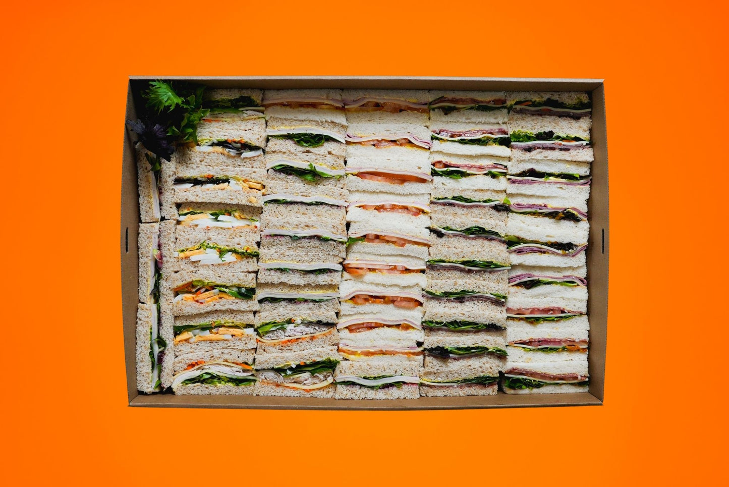 Finger Sandwich Platter - 50 Pairs/Platter