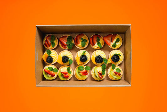 Fruit Flan Tarts Collection - 15 pieces/box (VEG)