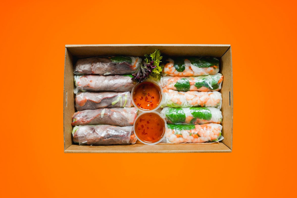 Finger Roast Pork and Prawn Rice Paper Rolls - 10 Rolls/Box (GF)(DF)