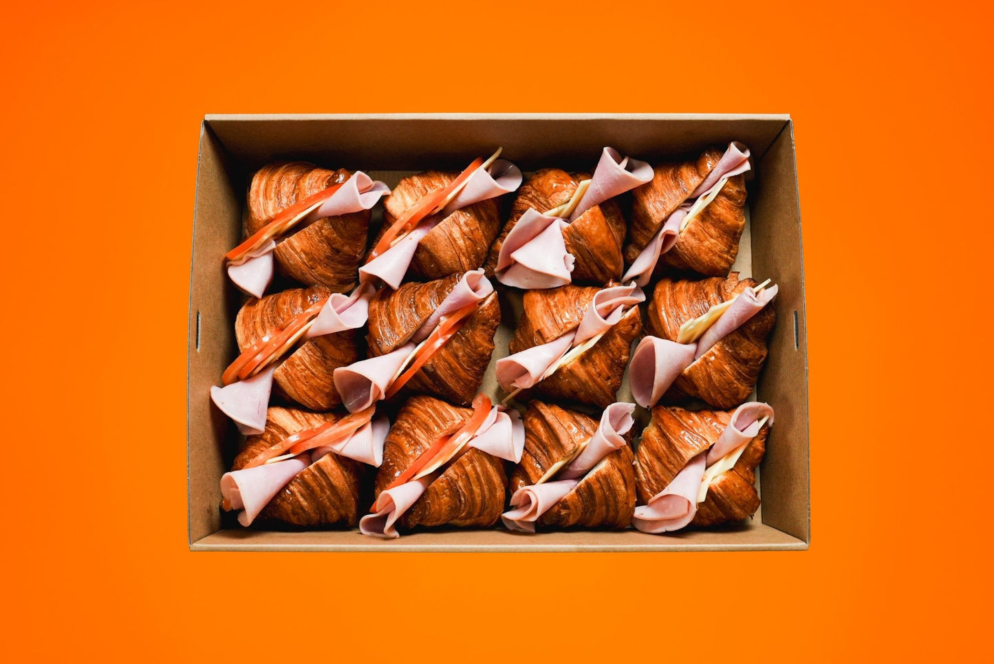 Mini Ham Cheese Tomato Croissants Collection - 12 Croissants/Box